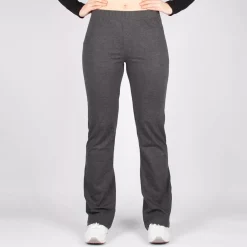 Fiona trikoohousut bootcut-lahkeella antrasiitti