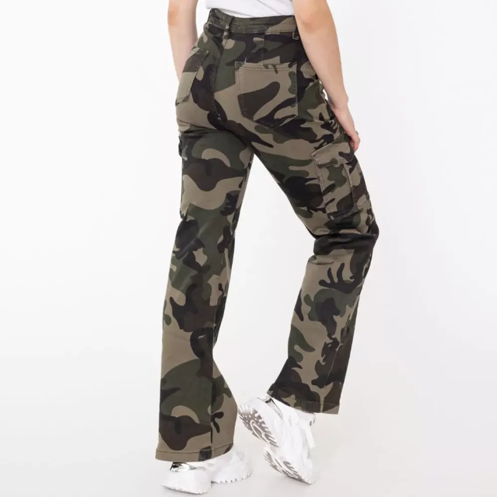 Foly Rose Cargo stretchfarkut maastokuvio