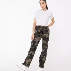 Foly Rose Cargo stretchfarkut maastokuvio