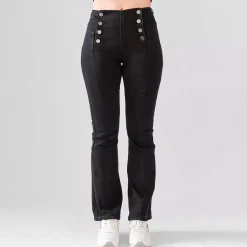 Foly Rose Flared stretchfarkut musta