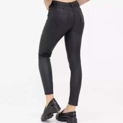 Foly Rose Push up Coated housut musta
