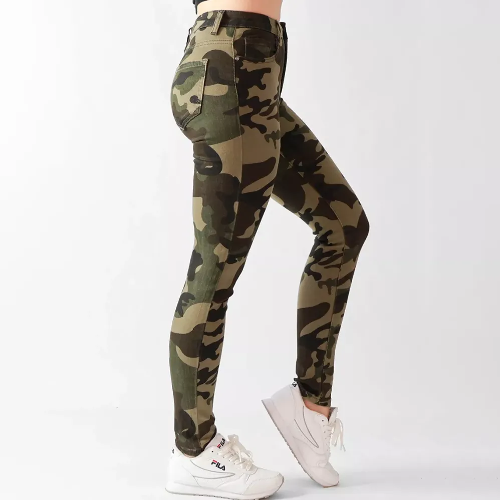 Foly Rose Skinny stretchfarkut maastokuvio