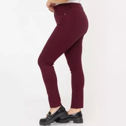 Foly Rose stretch-housut burgundi
