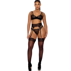 Forplay Thirst Strap alusasusetti 3 osaa musta