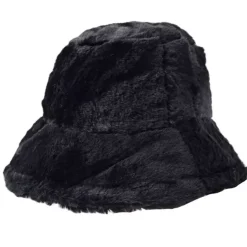 Fuzzy bucket hattu musta