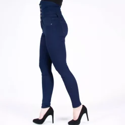 Girl Vivi Buttoned high waist stretchfarkut t.sininen