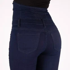 Girl Vivi Buttoned high waist stretchfarkut t.sininen