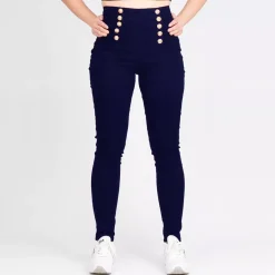 Girl Vivi Buttons stretch-housut navy