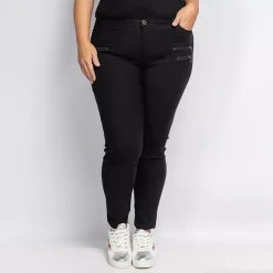 Girl Vivi housut vetoketjuilla musta