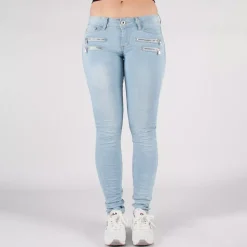 Girl Vivi Low waist stretchfarkut vaaleansininen