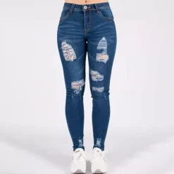 Girl Vivi push up stretchfarkut t.sininen