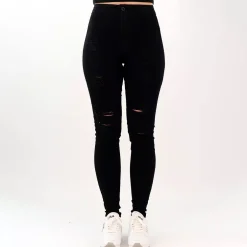 Girl Vivi revityt jeggingsit musta