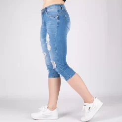 Girl Vivi Ripped farkkucaprit v.sininen