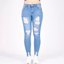 Girl Vivi ripped skinny stretchfarkut vaaleansininen