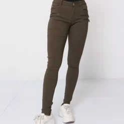 Girl Vivi stretchfarkut khaki dark