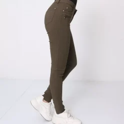 Girl Vivi stretchfarkut khaki dark