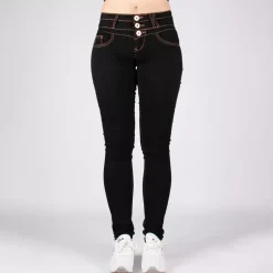 Girl Vivi stretchfarkut musta