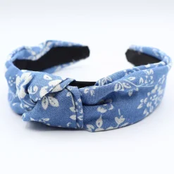 Hiuspanta denim kukkakuvio v.sininen