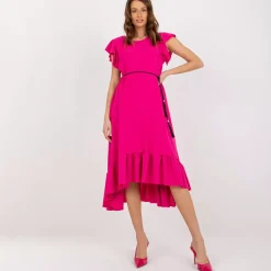 Italy Moda Alicia mekko vyöllä fuksia