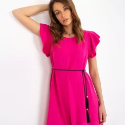 Italy Moda Alicia mekko vyöllä fuksia