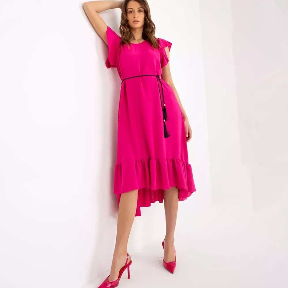 Italy Moda Alicia mekko vyöllä fuksia