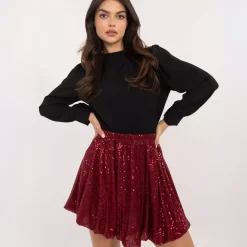 Italy Moda Bubbles paljettihame t.punainen