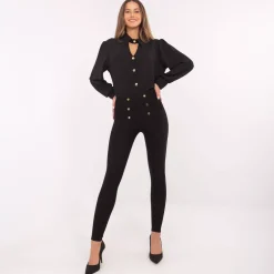 Jeans Louis Francoise stretch-housut musta