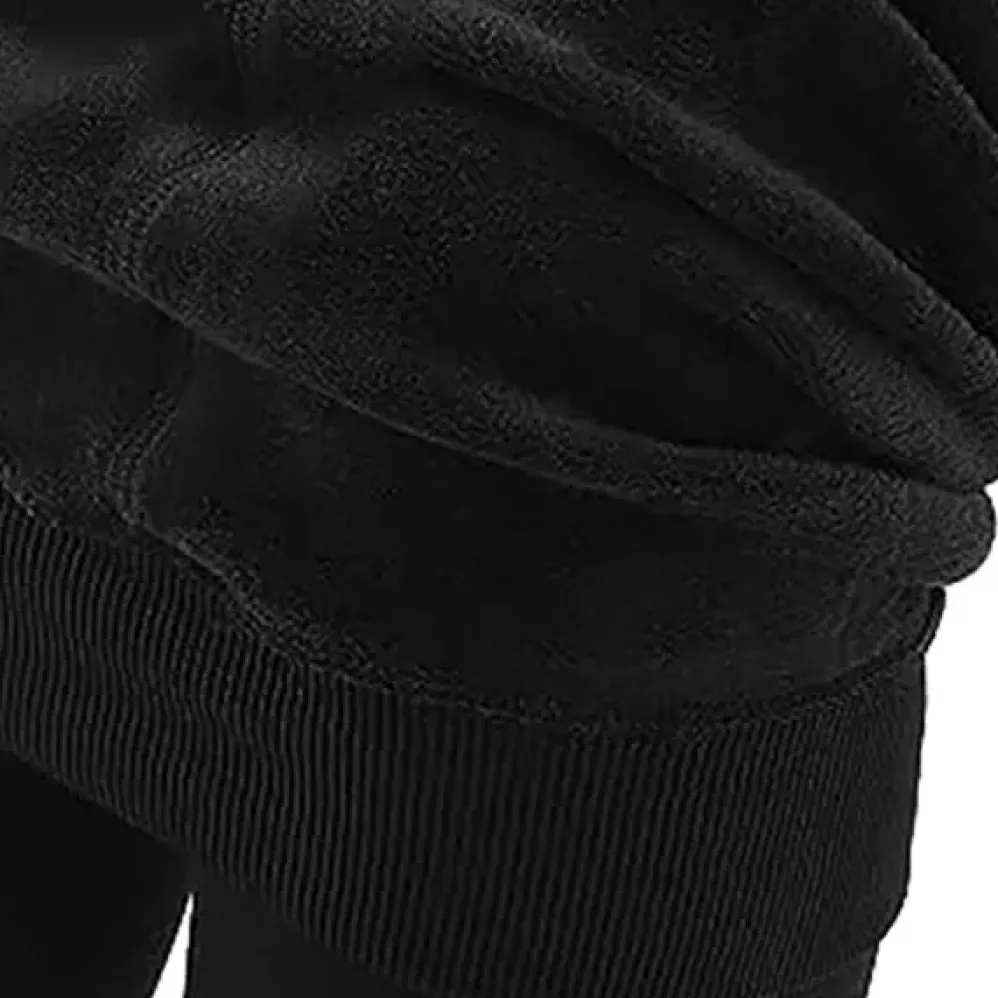 Just Love Fleece lämpöleggingsit musta