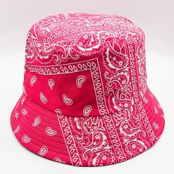 Kalastajanhattu pinkki paisley