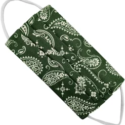 Kasvosuoja laskostettu paisley/khaki