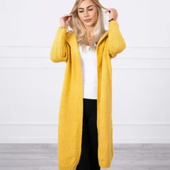 Kesi Basic neuletakki hupulla mustard
