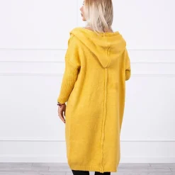 Kesi Basic neuletakki hupulla mustard