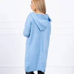 Kesi Basic neuletakki hupulla sky blue