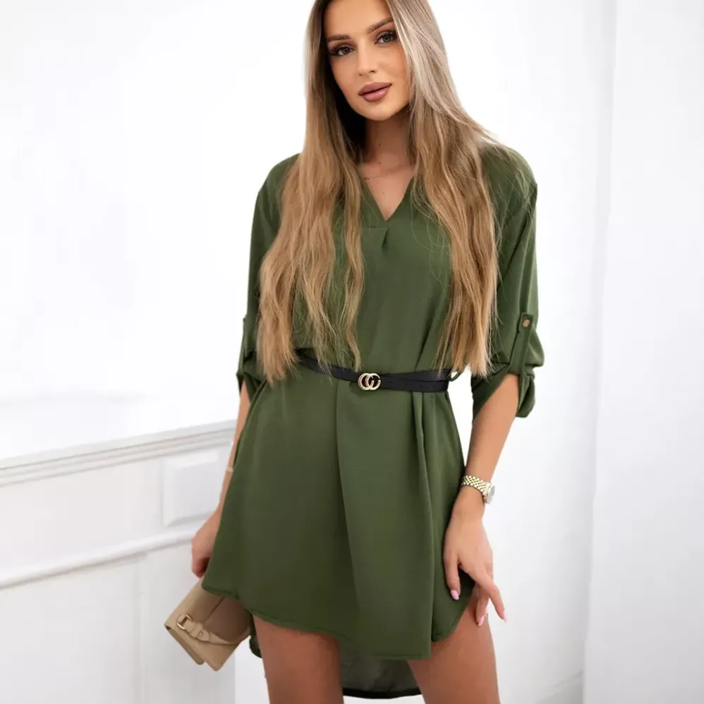 Kesi Debby tunika vyöllä khaki