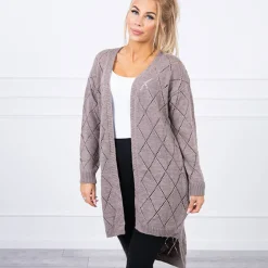 Kesi Geometric neuletakki vaaleanruskea