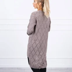 Kesi Geometric neuletakki vaaleanruskea