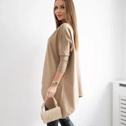 Kesi Ida epäsymmetrinen tunika kameli