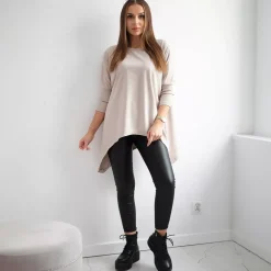 Kesi Ida epäsymmetrinen tunika vaalea beige