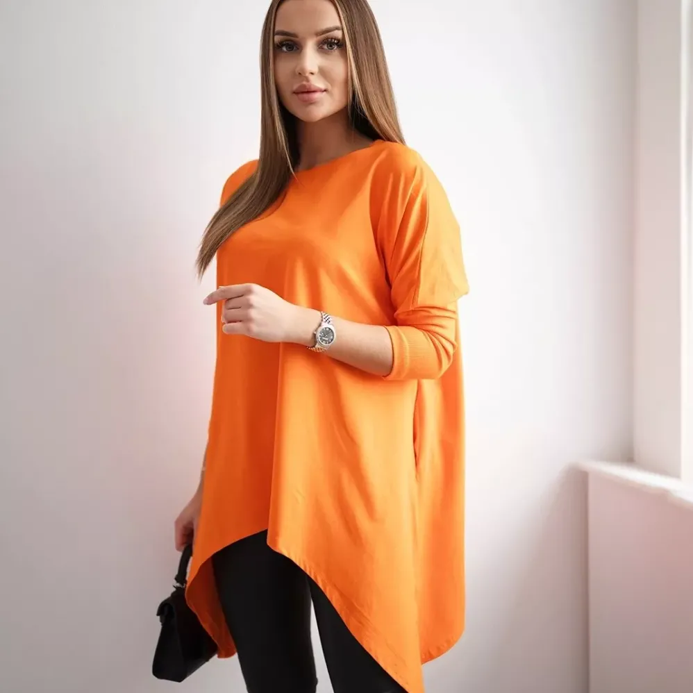 Kesi Ida epäsymmetrinen tunika oranssi