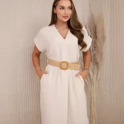 Kesi Ilana taskumekko vyöllä beige