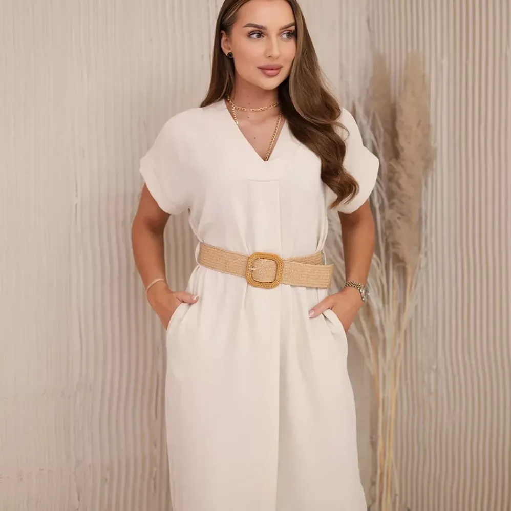 Kesi Ilana taskumekko vyöllä beige