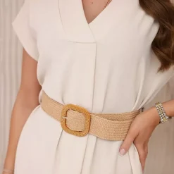 Kesi Ilana taskumekko vyöllä beige