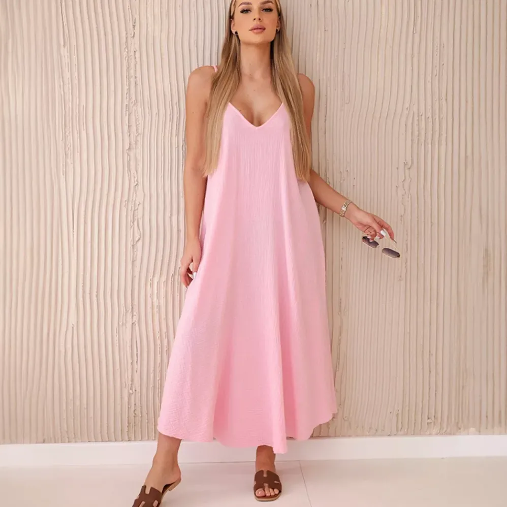 Kesi Joanna puuvillamekko baby pink