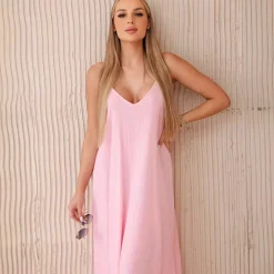 Kesi Joanna puuvillamekko baby pink
