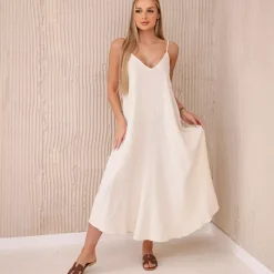 Kesi Joanna puuvillamekko cream