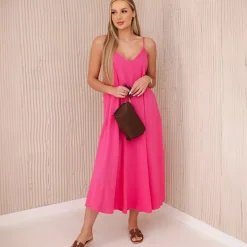 Kesi Joanna puuvillamekko pinkki