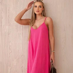 Kesi Joanna puuvillamekko pinkki