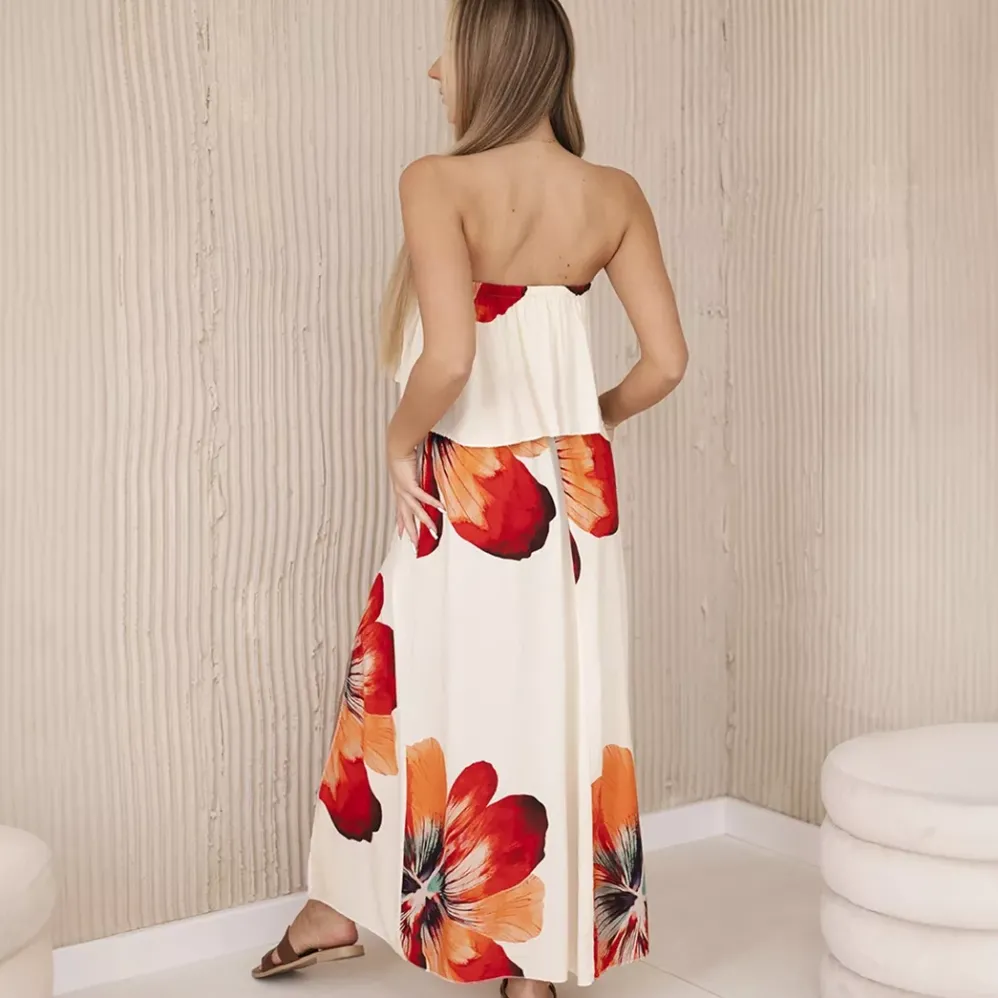Kesi Mae viskoosinen bandeaumekko cream