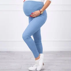 Kesi superstretch äitiysjeggingsit vaaleansininen