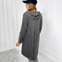 Kesi Zip Back hupparitakki tummanharmaa